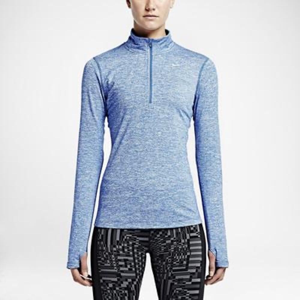 Nike Women’s Element 1/2 Zip L.S Running Shirt - Game Royal. Size Large